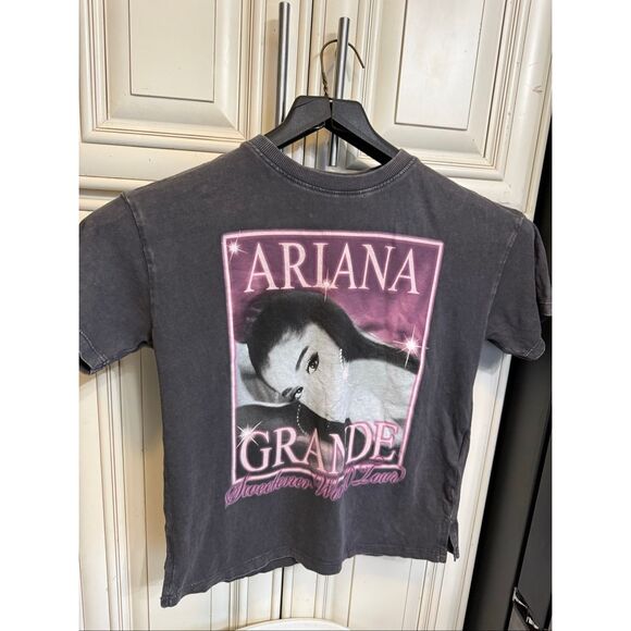Zara Other - Zara Girls Ariana Grande Sweetener World Tour Graphic T-Shirt Gray Pink Size 8-9